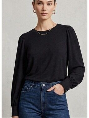 Social Standard By Sanctuary Julia Brushed Knit Top Black Size L